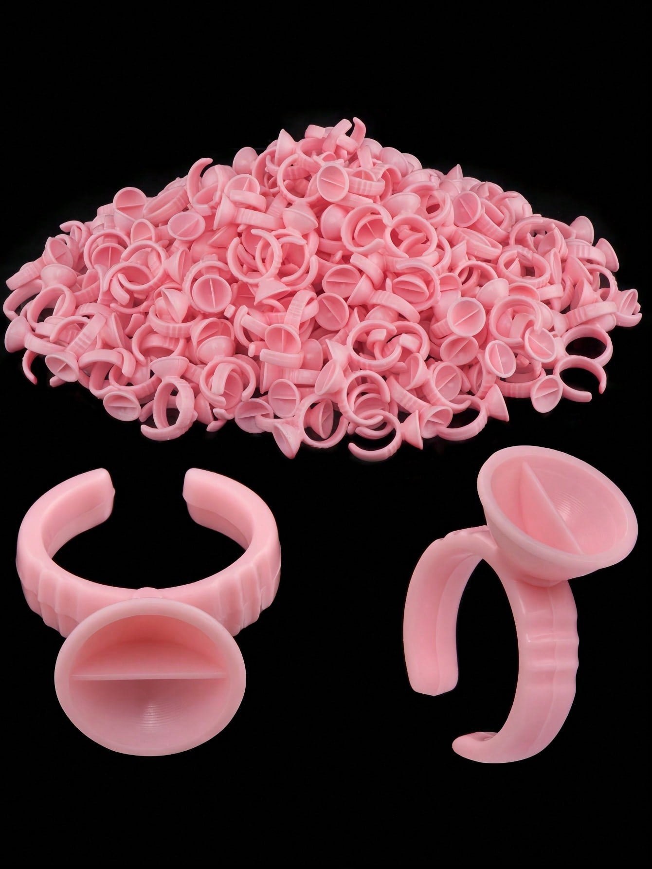 Anel Batoque Rosa (100 Unidades) (Flor, Colmeia e Redondo) - Extensão de Cílios