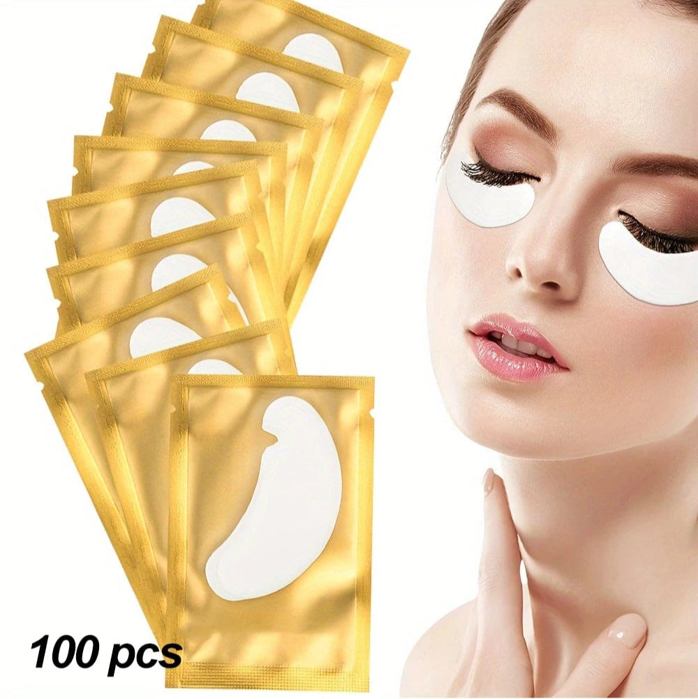 Pads Dourados 100 Unidades (50 Pares) - Extensão de Cílios