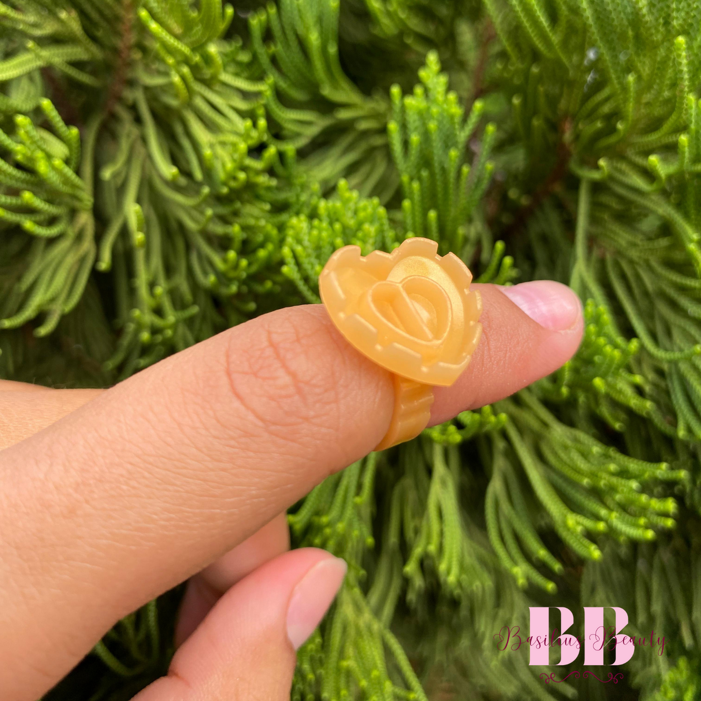 Anel Batoque Dourado (100 Unidades) (Flor) - Extensão de Cílios