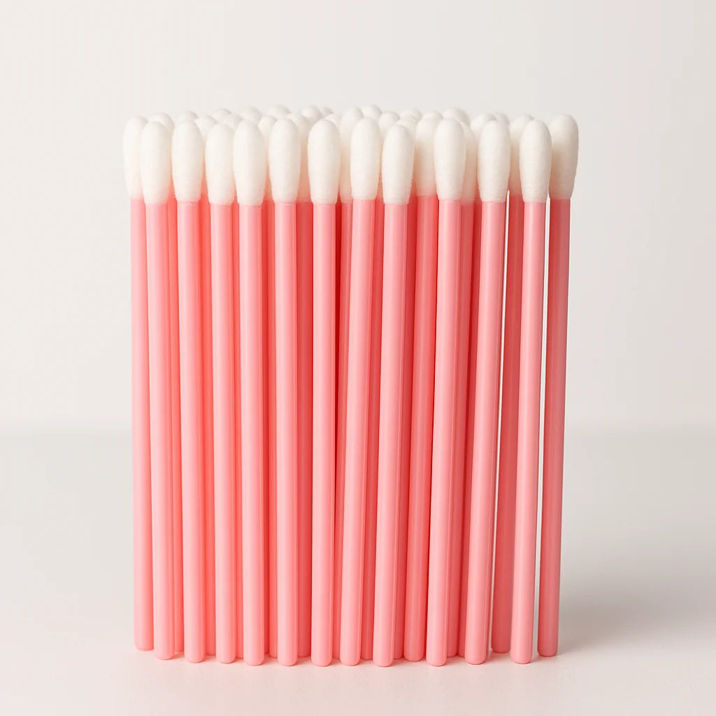Aplicador de Batom/Gloss Descartável Rosa (50 Unidades) - Extensão de Cílios