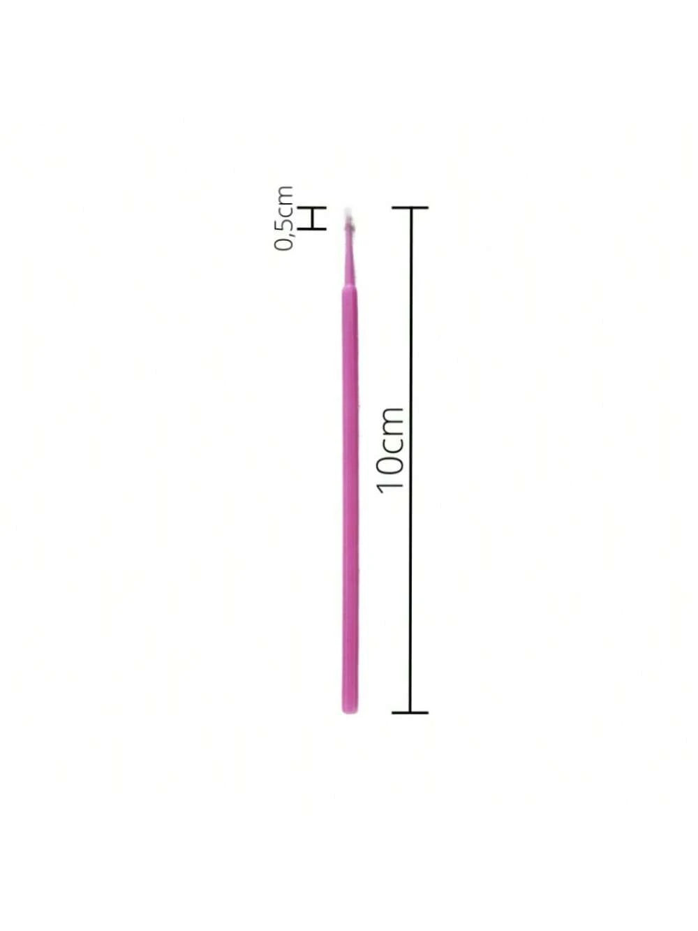 Microbrush Descartável Rosa (100 Unidades) - Extensão de Cílios