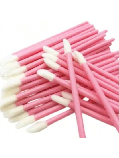 Aplicador de Batom/Gloss Descartável Rosa (50 Unidades) - Extensão de Cílios