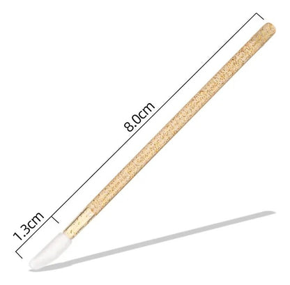 Aplicador de Batom/Gloss Descartável Dourado (50 Unidades) - Extensão de Cílios