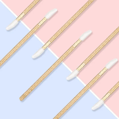 Aplicador de Batom/Gloss Descartável Dourado (50 Unidades) - Extensão de Cílios