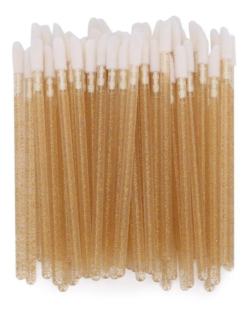 Aplicador de Batom/Gloss Descartável Dourado (50 Unidades) - Extensão de Cílios