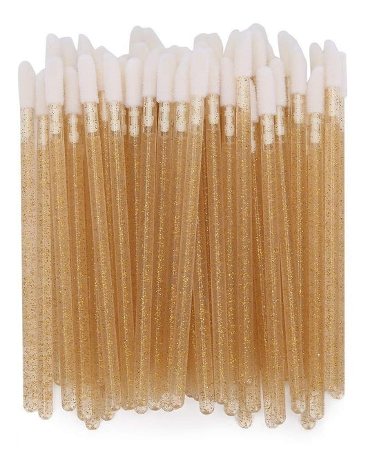 Aplicador de Batom/Gloss Descartável Dourado (50 Unidades) - Extensão de Cílios