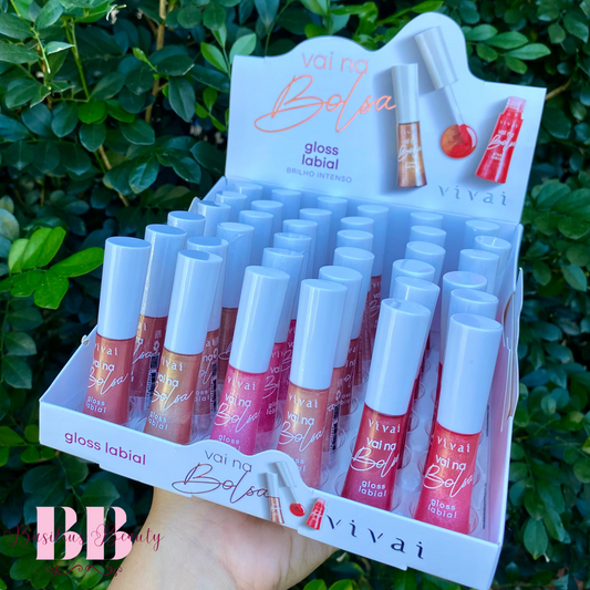 Kit 2 Gloss Vivai Vai na Bolsa Brilho Intenso - 6 Cores