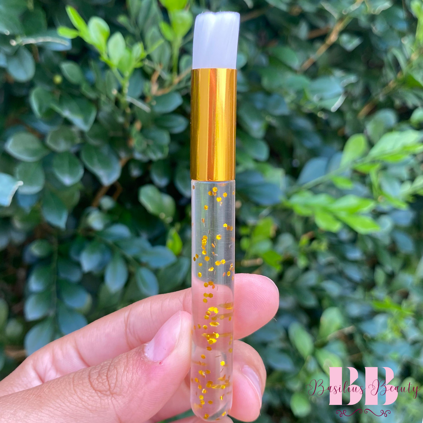 Kit Pincel Dourado - 4 Unidades Limpeza de Cílios com Glitter Dourado para Extensão de Cílios e Removedor de Maquiagem