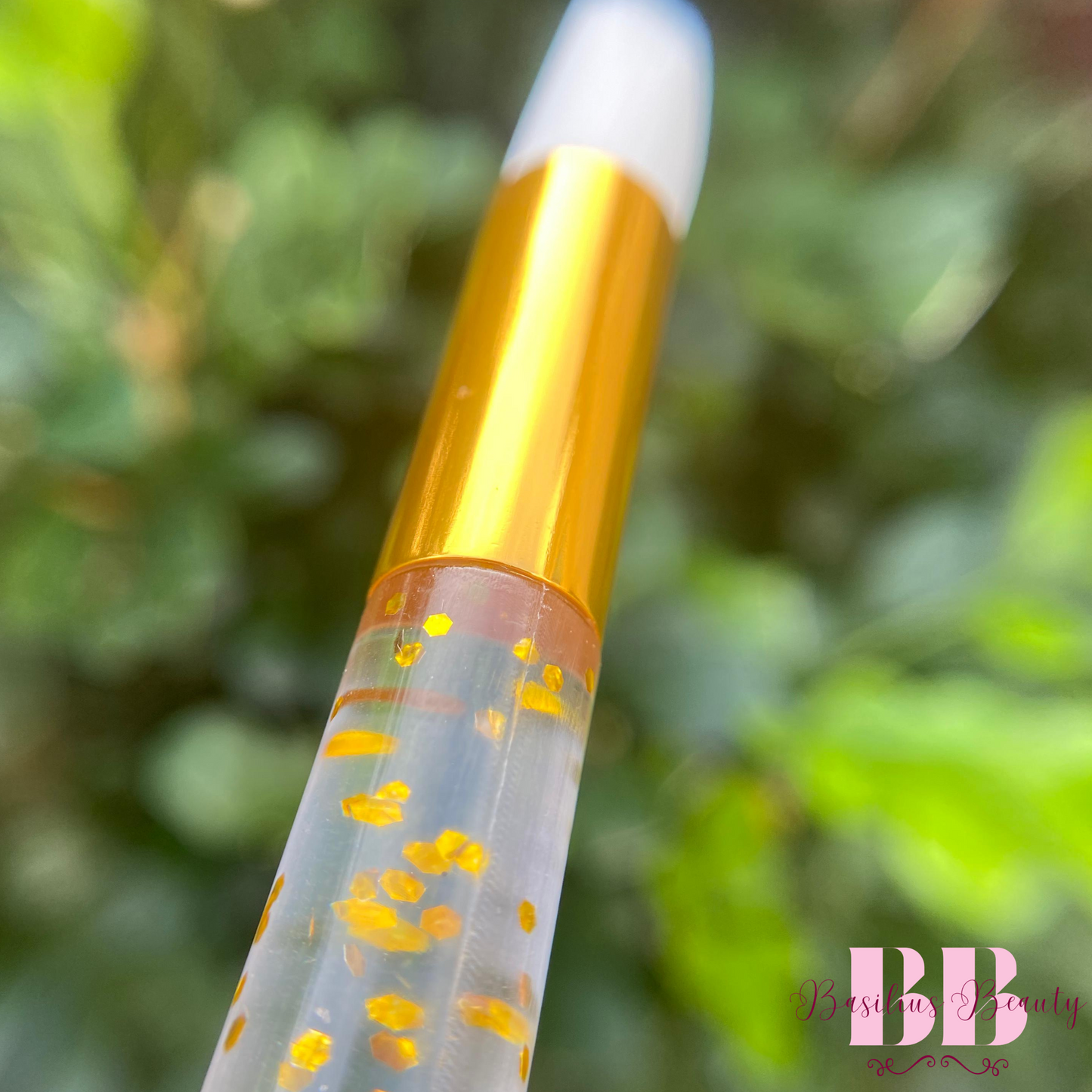 Kit Pincel Dourado - 4 Unidades Limpeza de Cílios com Glitter Dourado para Extensão de Cílios e Removedor de Maquiagem