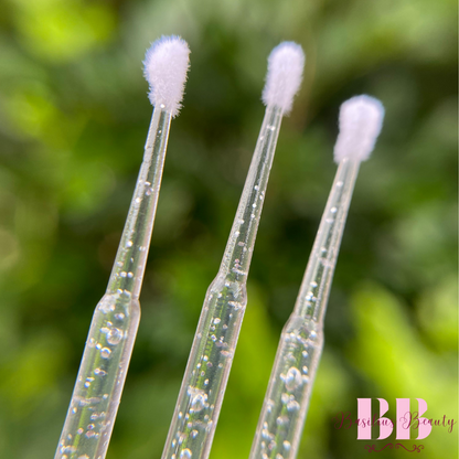 Kit Cristal - 50 Escovinhas + 50 Aplicadores de Batom + 100 Microbrush - Extensão de Cílios