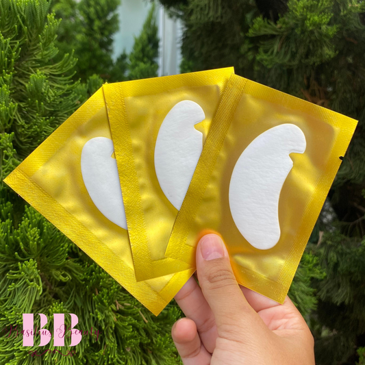 Pads Dourados 100 Unidades (50 Pares) - Extensão de Cílios